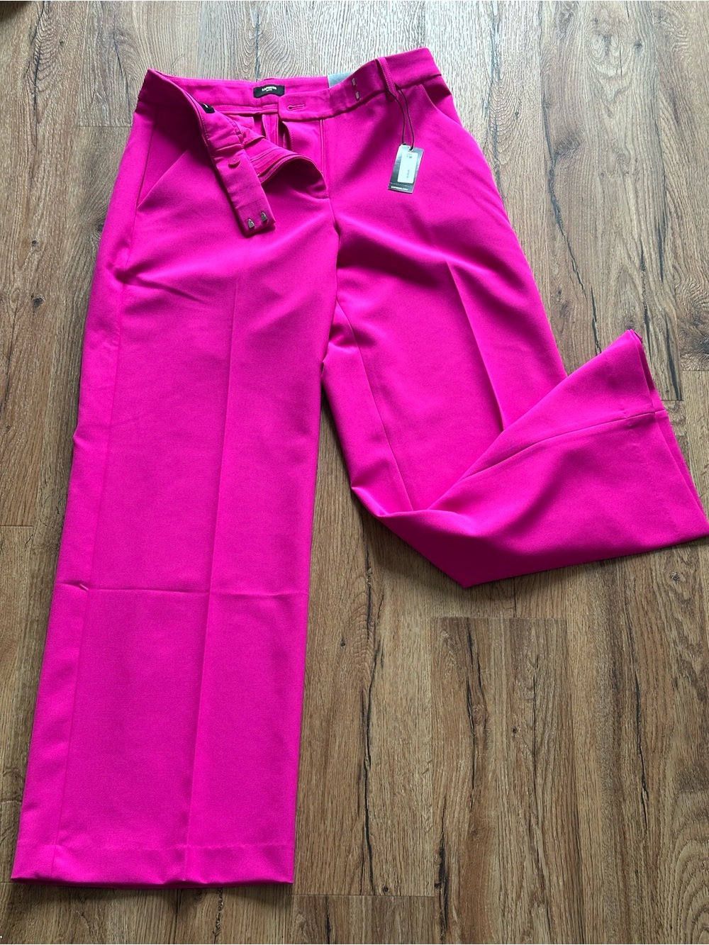 NWT EXPRESS Mid Rise Relaxed Trouser in Bright Fuchsia